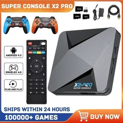 Super Konsole X2 Pro Retro Spielekonsole 100000 Spiele 4K TV Box SS MAME DC NAOMI