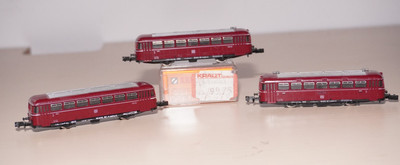 RF27] Arnold Spur N 2910 Schienenbus VT 98 mit 2x Beiwagen der DB OVP