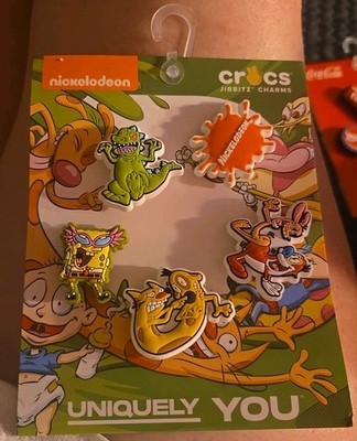 Nickelodeon Jibbitz Crocs Shoe Charms Reptar Rugrats Ren Stimpy SpongeBob Catdog