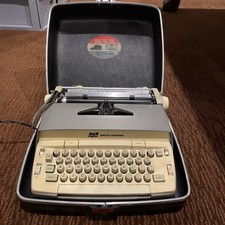 Vintage SCM Smith Corona Coronet Portable Electric Typewriter w/Case Works Retro thumbnail