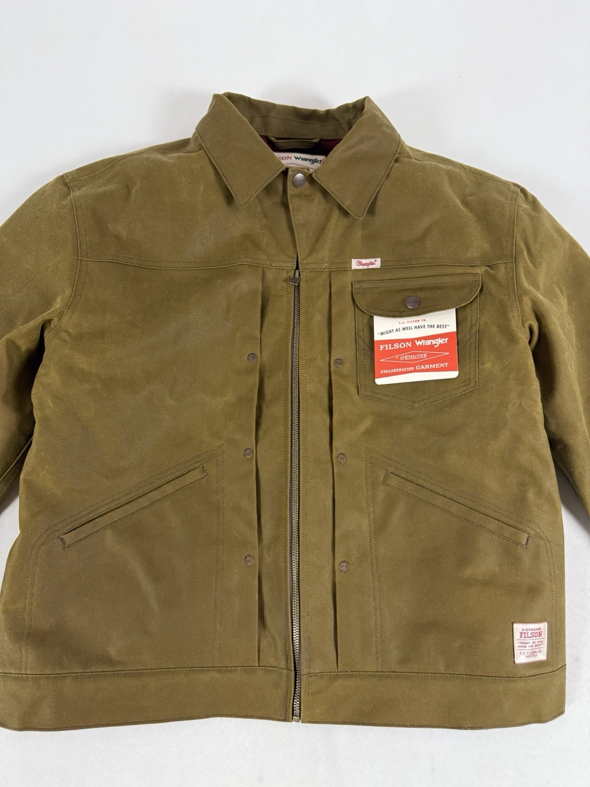 WRANGLER X FILSON ADVENTURE JACKET DARK TAN XL NWT SOLD OUT image 2