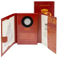 2005 P Chief Justice John Marshall Coin & Chronicles Set 90% Silver BU Dollar