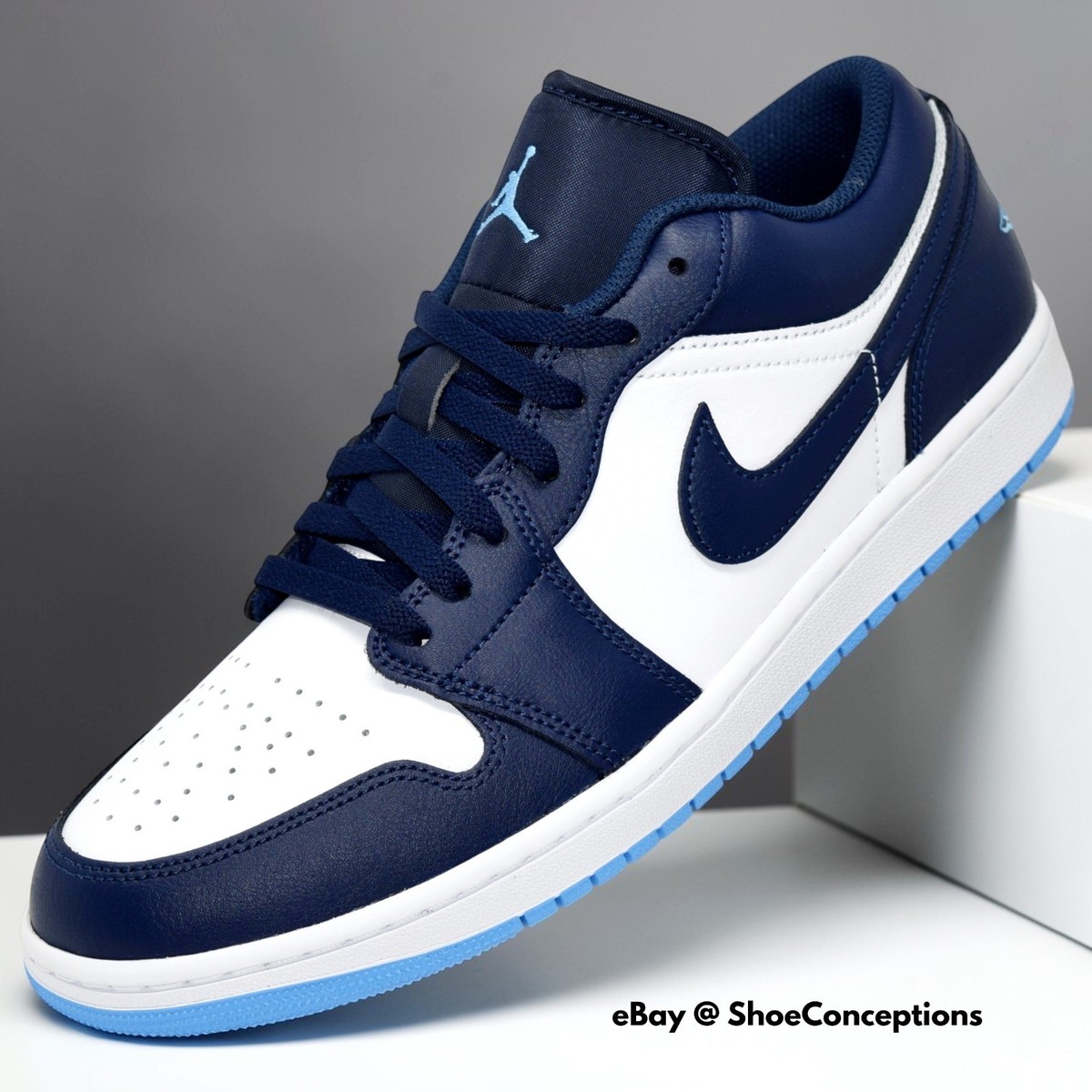 Nike Air Jordan 1 Low Shoes Midnight Navy University Blue 553558
