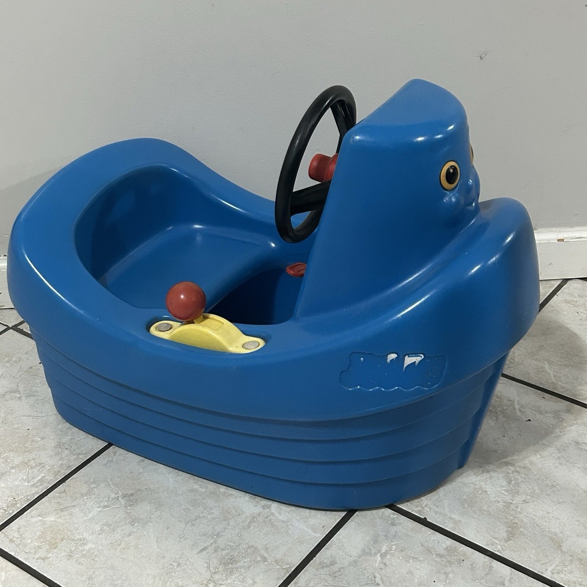 Little Tikes Blue Tug Boat Child Toddler Size Wheel Horn