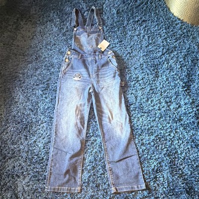 WallFlower Jeans Women s Blue Denim Overall One-Piece Size S Sleeveless Straps
