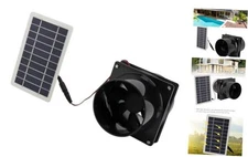 6in Solar Powered Exhaust Fan, ABS Solar Panel Powered Fan Kit, Solar Exhaust 