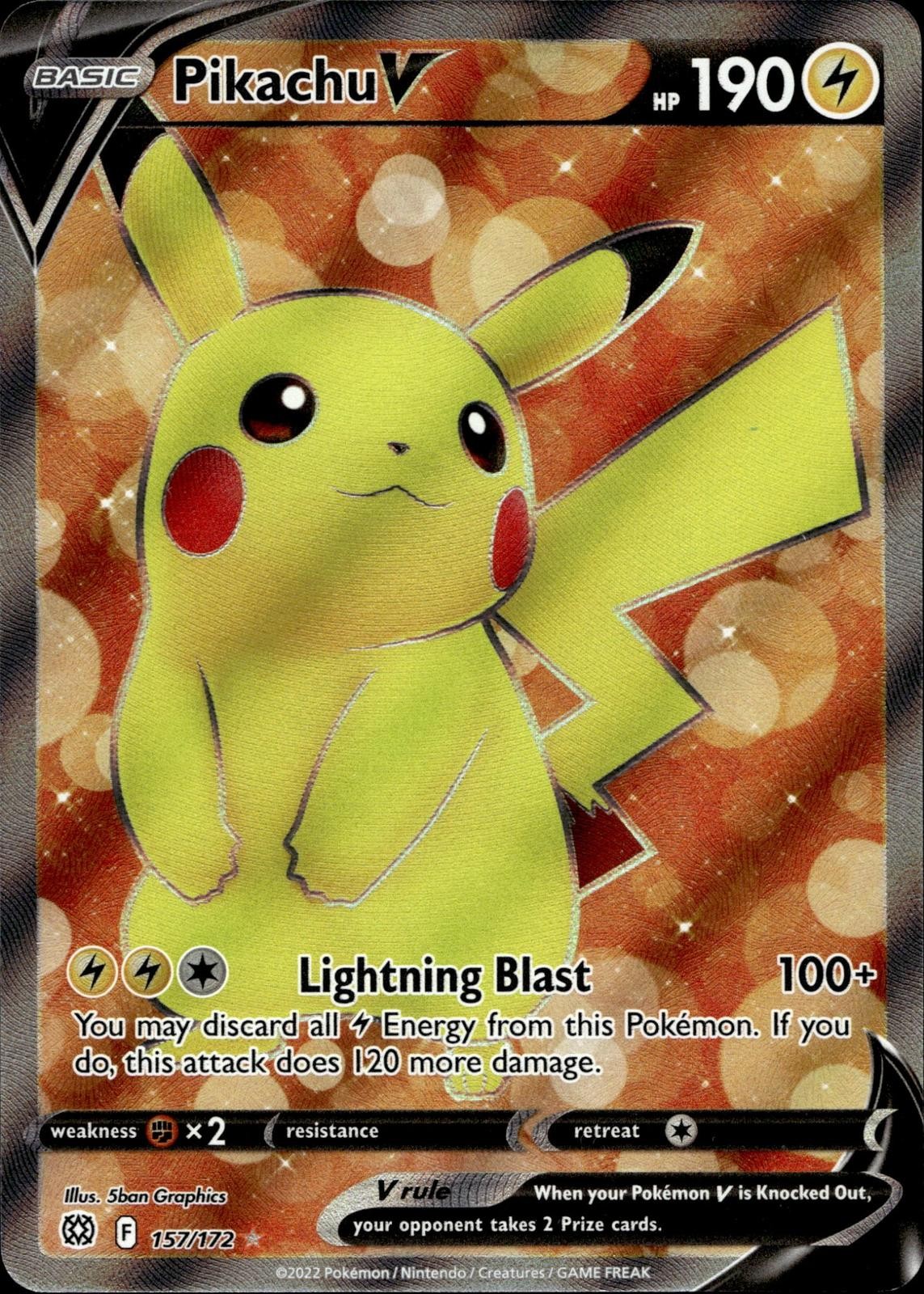 SWSH09: Brilliant Stars #157/172 Pikachu V (Full Art)