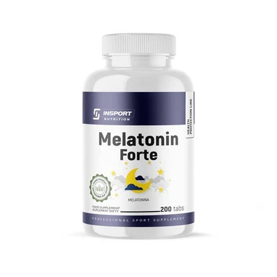 INSPORT NUTRITION Melatonina Forte 5mg per compressa 1000 porzioni (200 Vegan compresse) Sonnifero