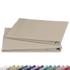 100 Cotton Pillow Cases Standard Size Set of 2, Soft Sateen Weave Pillowcase...