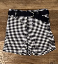 Polo Ralph Lauren Boys 12M Shorts With Belt Blue White Gingham