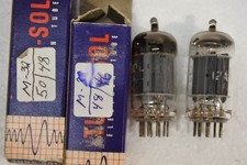Tung-Sol Tubes O-getter Very Strong Matched Pair Made in USA