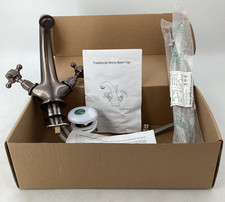 Traditional Mono Basin Mixer Tap Dual Handle Oil Rubbed Bronze Bathroom Sink New