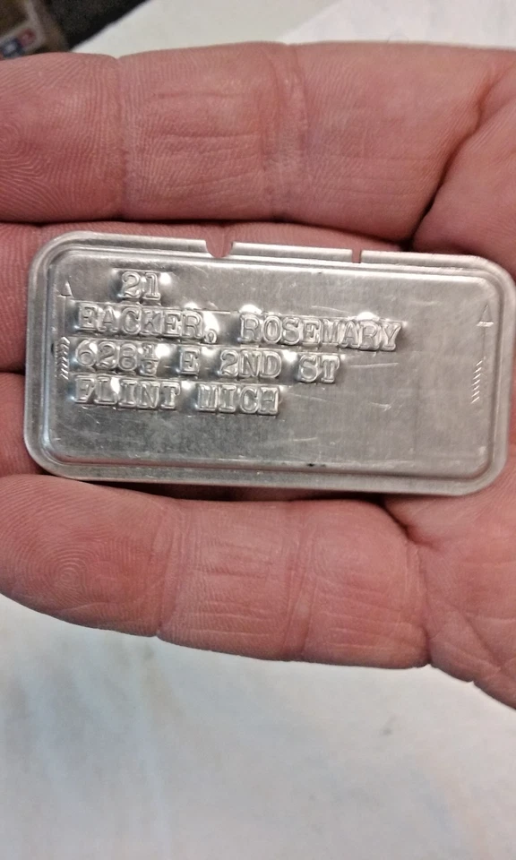 vintage Winkelman's Winkelman Brothers Metal Credit Card Charge Plate with Case - Image 2 of 4