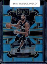 2023-24 Panini Select Mikal Bridges /299 Light Blue Prizms #34