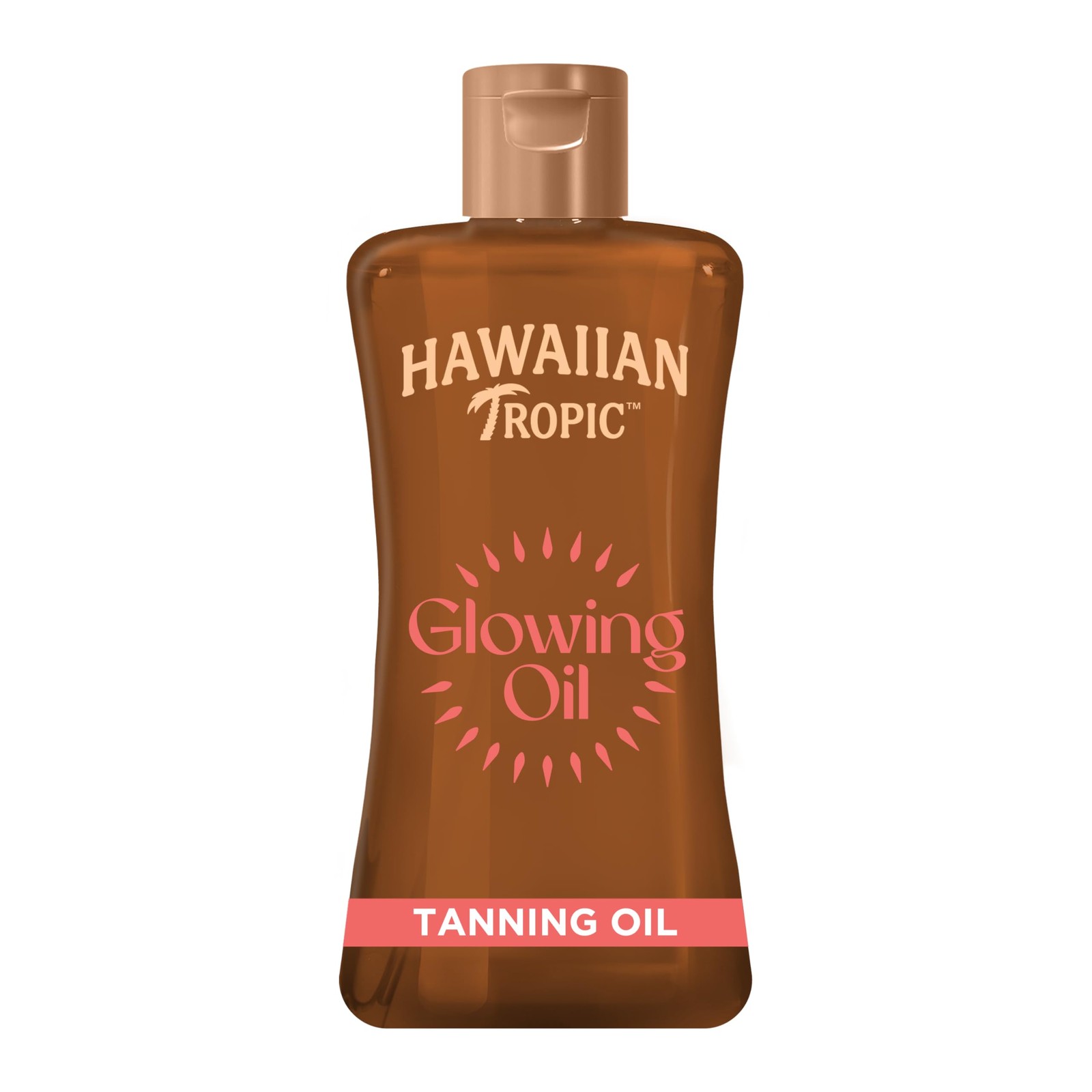 Hawaiian Tropic Glowing Tanning Oil, 200ml Tropical Scent, Enriched Vitamin E - Image 2