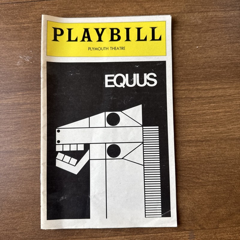 VINTAGE PLAYBILL EQUUS STARRING ANTHONY PERKINS PLYMOUTH THEATRE 1976