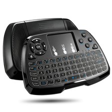 A3 Handheld Mini Wireless Keyboard with Touchpad, 2.4G/BT Media Keys Black