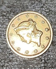 1852 USA Gold $1 coin Liberty Head Dollar (New Orleans) Mint uncleaned VGC