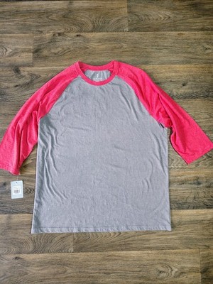Elevate Men's Team Red Heather/ XL Grey Dakota Three quater Tee