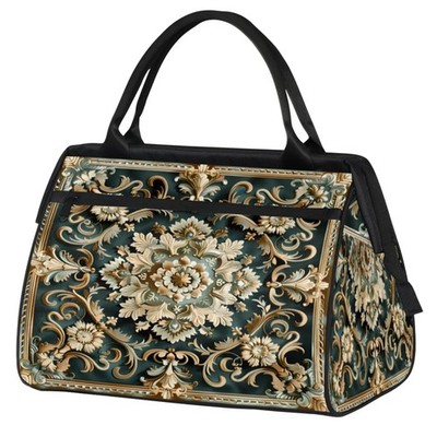Overnight Weekender Bag for Women Men Vintage Carpet Texture Waterproof Carry...