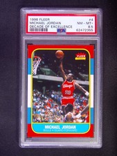 1996 Fleer Decads of Excellence Michael Jordan #4 Decade Of Excellence PSA 8.5