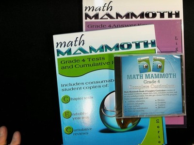 Math Mammoth Grade 4 Answer Keys Tests Cumulative Reviews SEALED CD 3-Piece Set