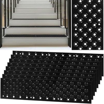 8 Pack Non Slip Aluminum Stair Tread,16 x 3.75 Inch Aluminum Anti-Slip Stair ...
