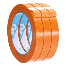 3Pcs 9/16" x 98.4 Yd Poly Bag Sealing Tape, Orange