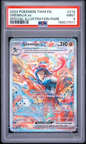 2024 POKEMON TWM EN-TWILIGHT MASQUERADE #214 GRENINJA EX PSA 9