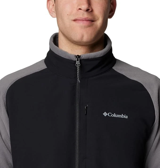 Columbia Men's Sage Peak Full Zip Fleece Comfort Jacket Grey Black L NEW - product detail image 6