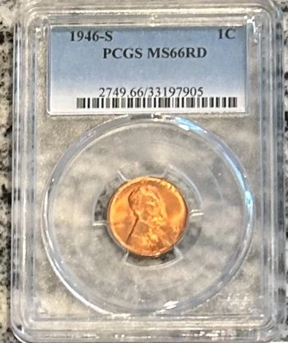 1946-S Lincoln Cent PCGS MS 66RD