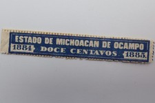 MEXICO REVENUE MI 3A 1884 MINT HINGED MICHOACAN DE OCAMPO
