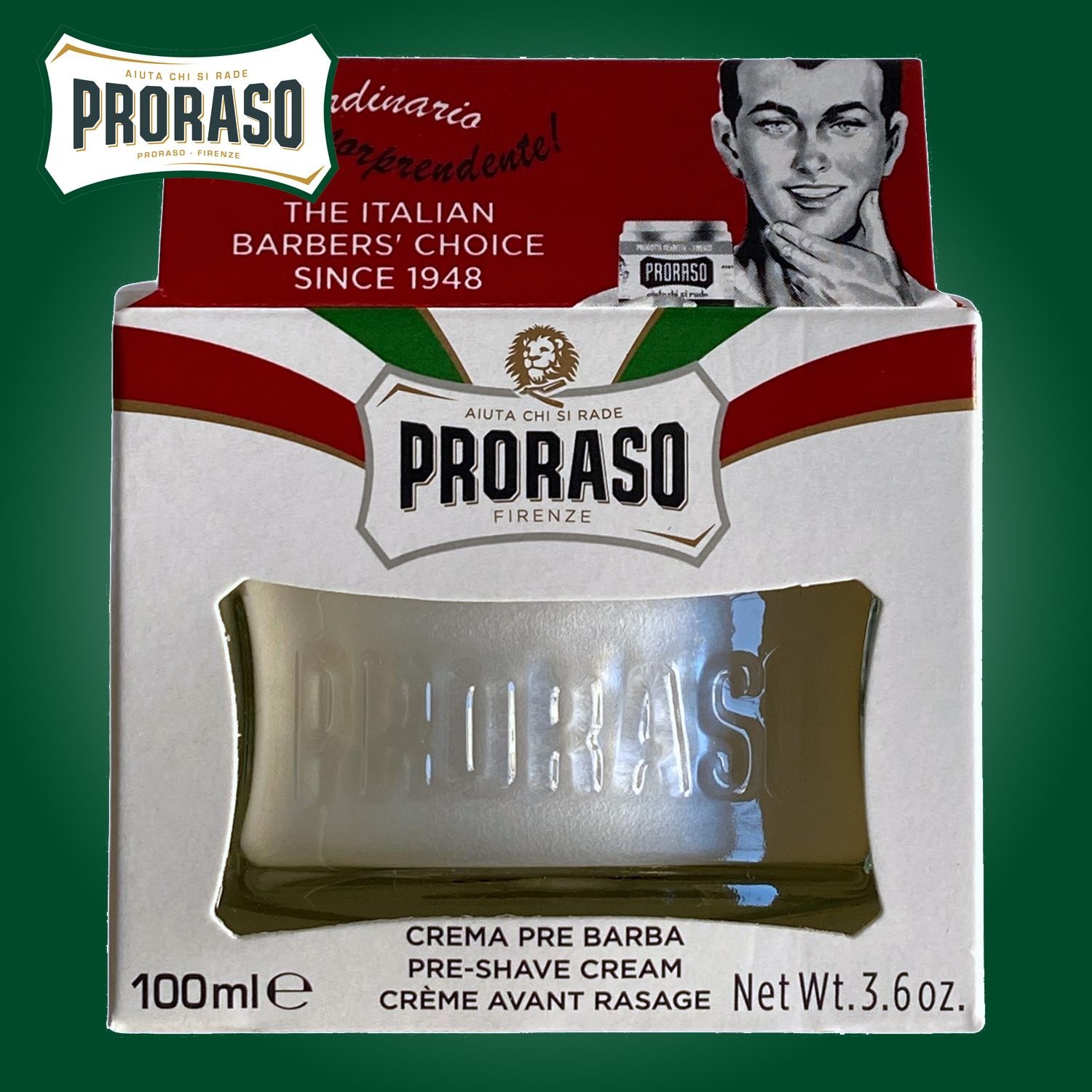 Proraso Cream Sensitive Pre-Shave 100Ml - Image 2