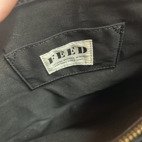 FEED Project Bolso de Lona Negro Bolso de Mano Minimalista Bolso Bandolera Correa Verde - Imagen 8 de 12