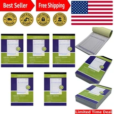 10 Pack Carbonless Duplicate Sales Order Books – 5-9/16" x 8-7/16" Size