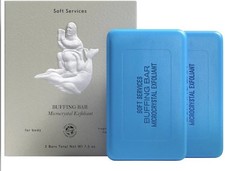 Soft Services Buffing Bar Exfoliating Body Bar for KP and Ingrown Hair 2 pack
