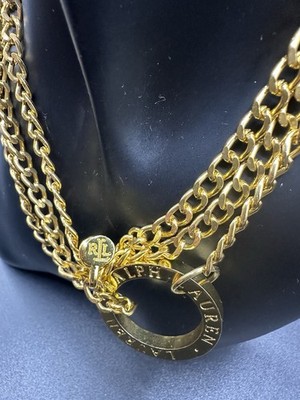 Vintage Lauren Ralph Lauren Gold Chain Toggle Belt/ Necklace  display picture 1