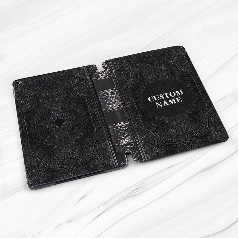 Black Old Book Custom Name Case For iPad 10.2 Air 3 4 5 Pro 9.7 11 12.9 Mini - Image 2 of 4