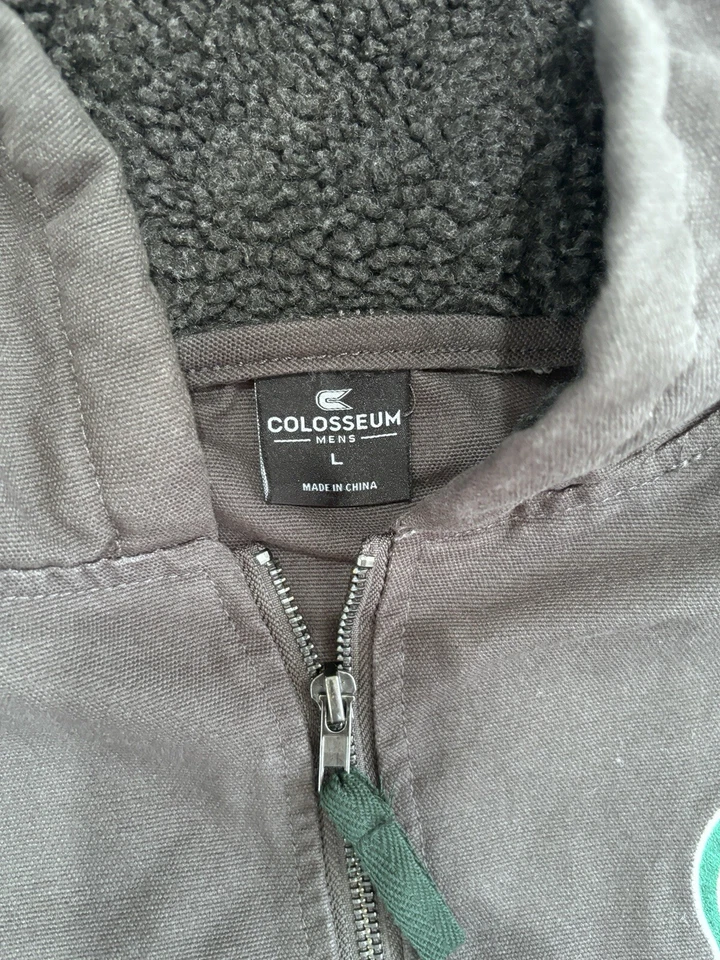 Abrigo pesado Michigan State Spartans Coliseo nuevo con etiquetas, talla L, carbón, 2G248 Foto 3 de 4