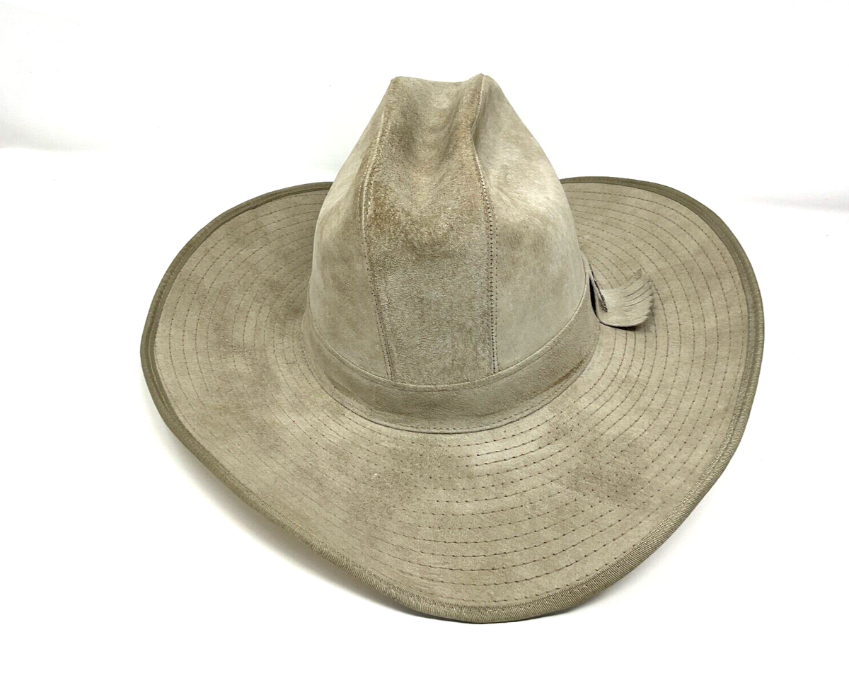 C) Vintage Men's Gray Stenson Cowboy Hat w/JBS Branding Iron Hat