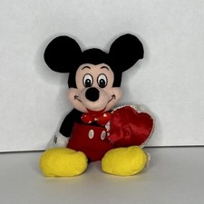 The Disney Store Valentines MICKEY MOUSE 8  Bean Bag Plush