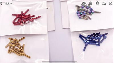 M2.5x10 cap head screws- Grade 5 Titanium- 10 pcs- 4 color options