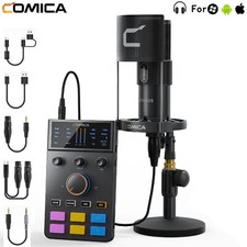 COMICA ADCaster C1-K1 Streaming Podcase Audio Microphone Sound Card Kit for Live