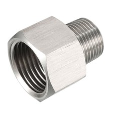 Reduction Pipe Fitting Adapter 3/8G Male x 1/2G Female Stainless Steel