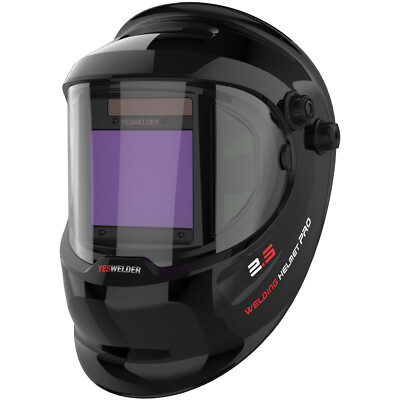 Large View True Color Solar Power Auto Darkening Welding Helmet with 2 Side View