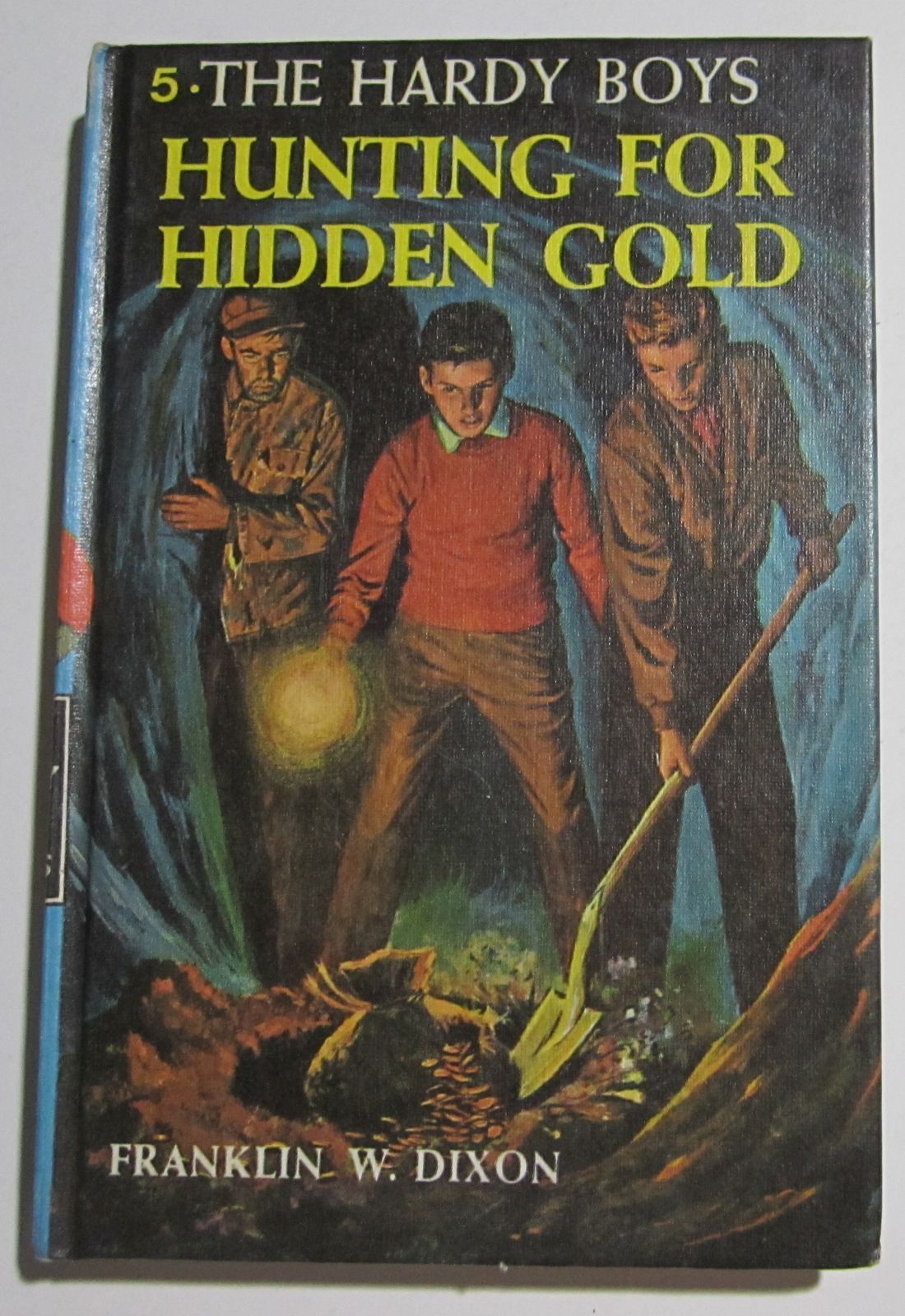 Hardy Boys Hunting For Hidden Gold Hardcover #5 1975 Mystery Book White Multi EP