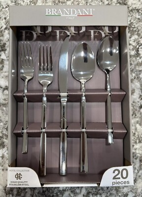 20 Brandani ARROW Flatware Set Stainless Steel Hotel Collection