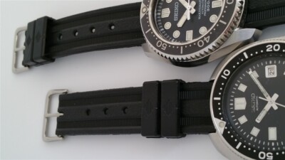 19mm rubber tire track 731 watch strap fits Seiko 6105