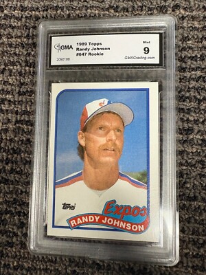 1989 TOPPS RANDY JOHNSON # 647 GRADED 9 ROOKIE | eBay