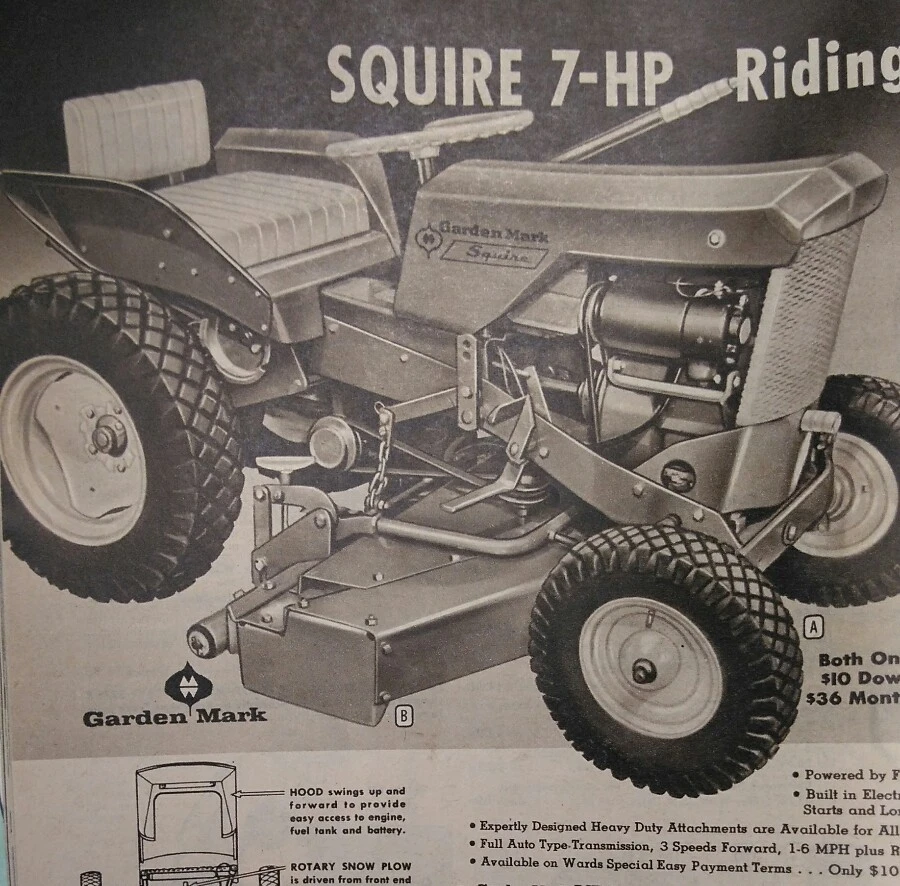 Montgomery Ward MW 1961 Granja Catálogo COLOR Césped Jardín Tractor Herramienta Sierra de Cadena Foto 2 de 3